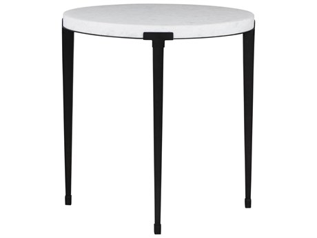 Universal Furniture Coalesce Floyd Round Marble Soft Matte Black End Table