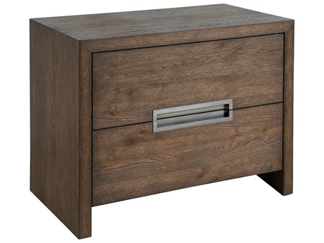 Universal Furniture Modern Medium Brown Oak Atlas Drawer Nightstand