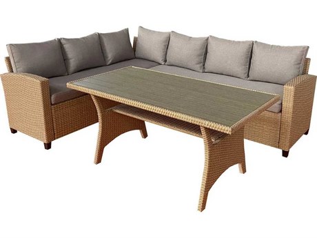 Outdoor corner lounge discount with dining table