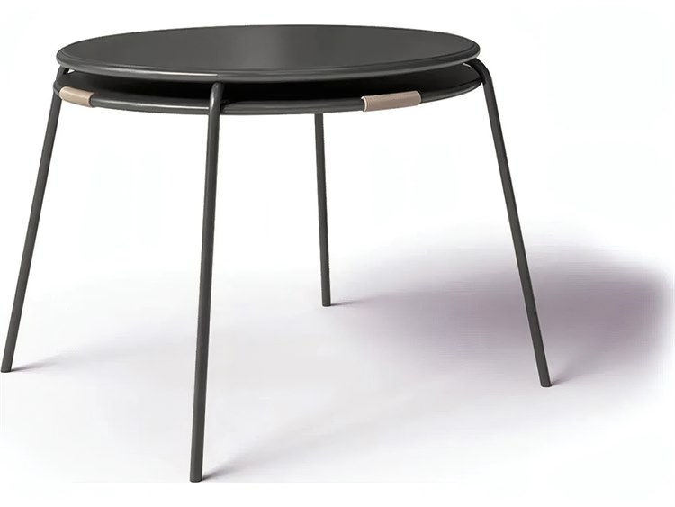 UnoPiu Coco Steel Round Table in Graphite