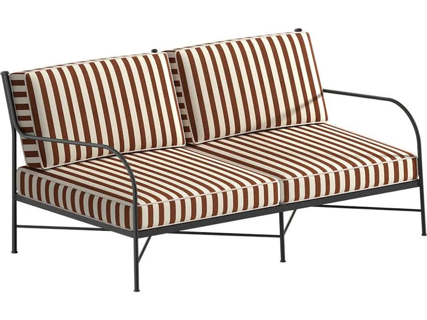 Unopiu Igea Two-Seater Iron Sofa with Cushions