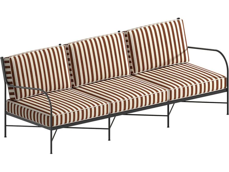 Unopiu Igea Three-Seater Iron Sofa with Cushions