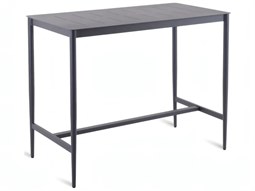 UnoPiu Luce Aluminum High Rectangular Bar Table