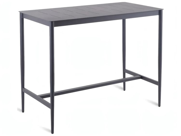 UnoPiu Luce Aluminum High Rectangular Bar Table