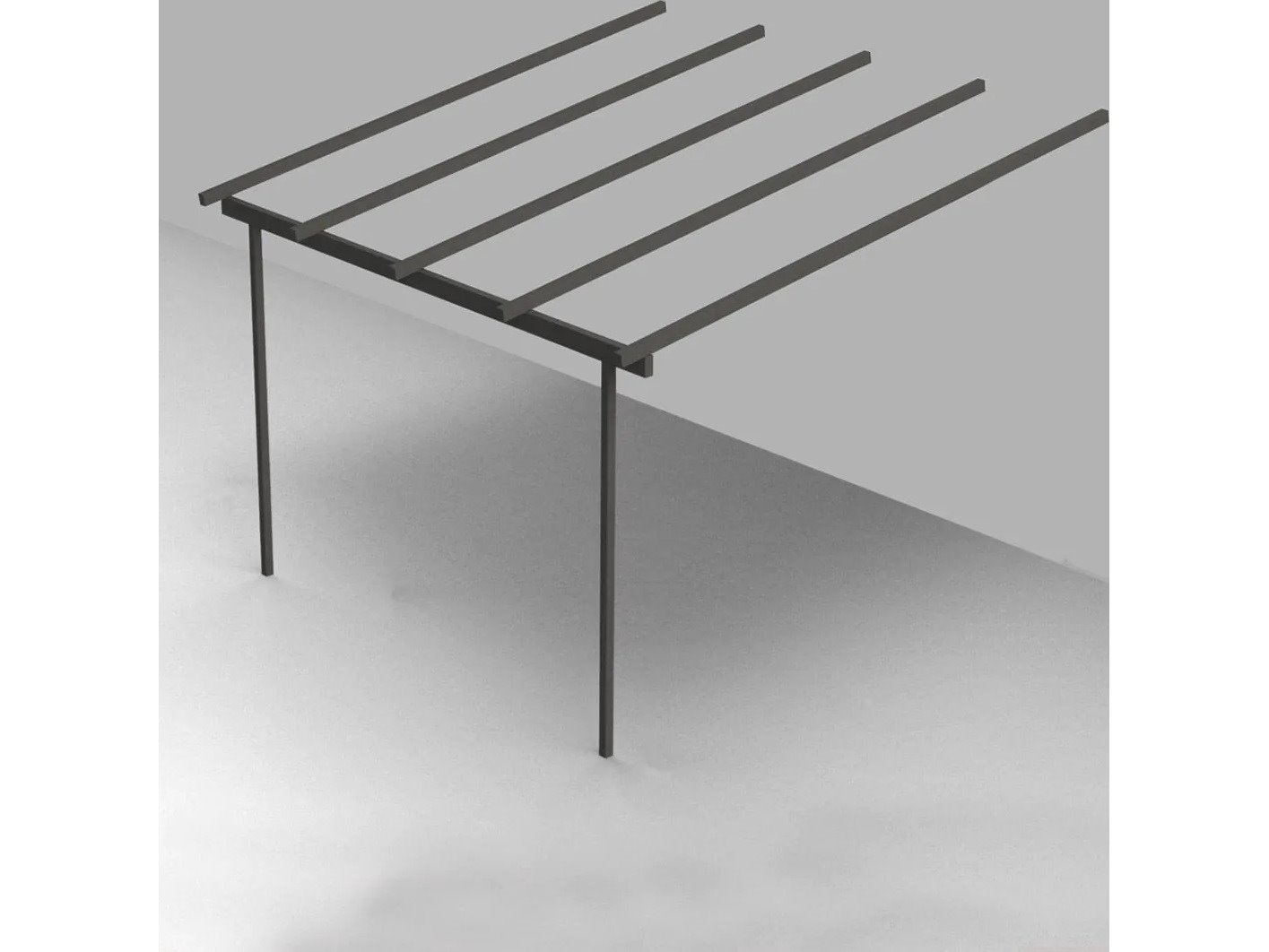 Unopiu Meridienne Attached Pergola without roof 407x305
