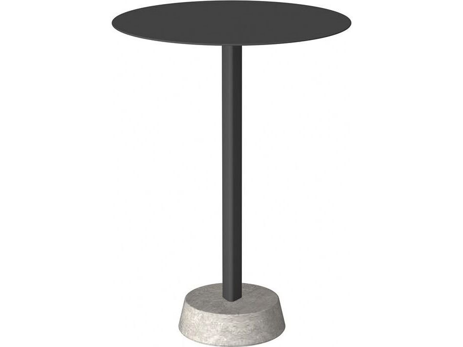 Unopiu Petre Concrete 31" Square  Bar Table with Aluminum Top