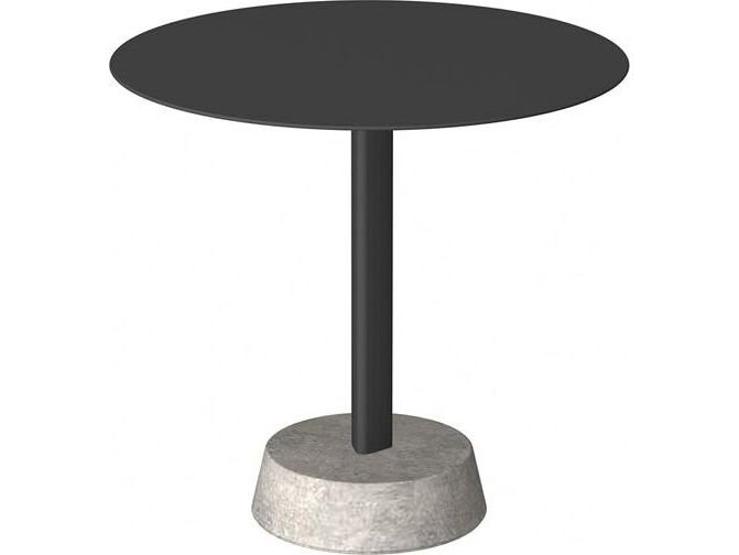 Unopiu Petre Concrete 31" Square Dining Table with Aluminum Top