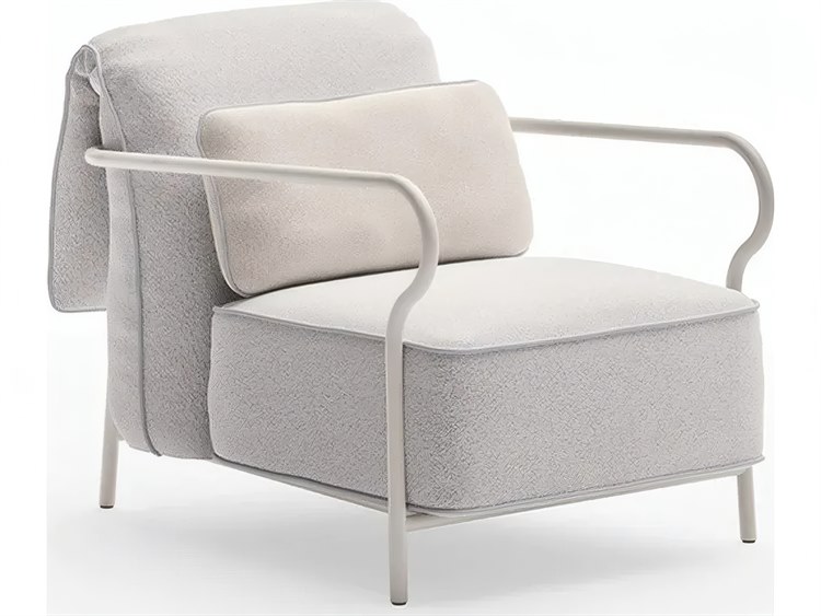 UnoPiu Salo Aluminum Terracotta Armchair with Cushions