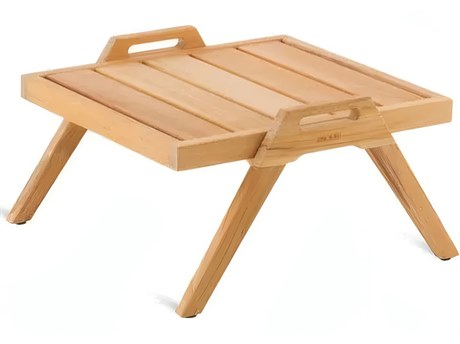 UnoPiu Synthesis Teak Stackable Square Coffee Table with Handles
