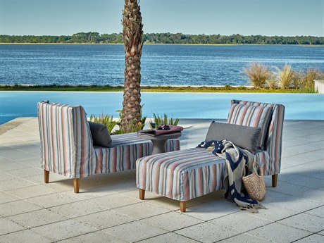 Coastal Living Outdoor Garland Fabric Cushion Lounge Set
