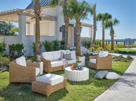 Coastal Living Outdoor Laconia Wicker Cushion Lounge Set