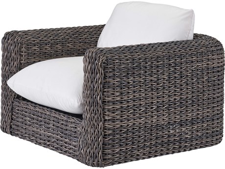 Coastal Living Outdoor Quick Ship Montauk Tawney Wicker Cushion Lounge Chair