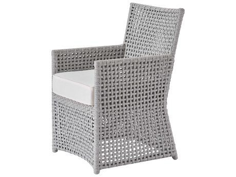 Coastal Living Outdoor Quick Ship Light Gray Flat Rope Dining Chair