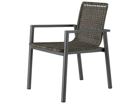 Coastal Living Outdoor Quick Ship Panama Carbon Aluminum / Brindle Wicker Dining Chair