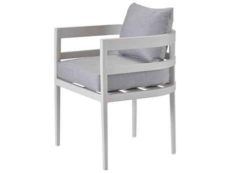 Coastal Living Outdoor Quick Ship South Beach Chalk Aluminum Cushion Dining Chair