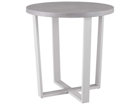 Coastal Living Outdoor Quick Ship South Beach Chalk Aluminum Round Bar Table