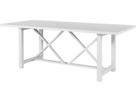 Coastal Living Outdoor Quick Ship Tybee Chalk Aluminum Rectangular Dining Table