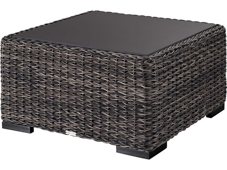 Coastal Living Outdoor Quick Ship Montauk Tawney Wicker Square Coffee Table