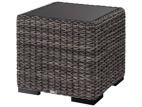 Coastal Living Outdoor Quick Ship Montauk Tawney Wicker Square End Table