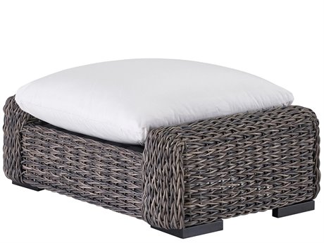 Coastal Living Outdoor Custom Montauk Wicker Ottoman