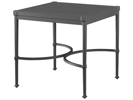 Coastal Living Outdoor Quick Ship Seneca Charcoal Aluminum Square End Table