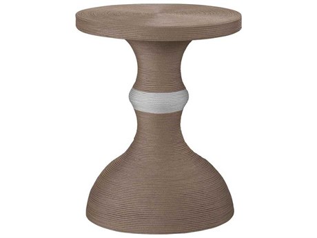 Coastal Living Outdoor Quick Ship Boden Tan Rope Round End Table