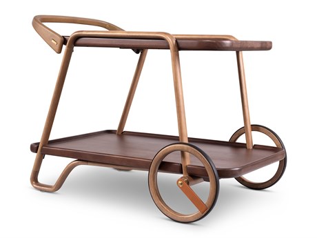 Urbia Modern Brazilian Etienne Sand Off White Bar Cart