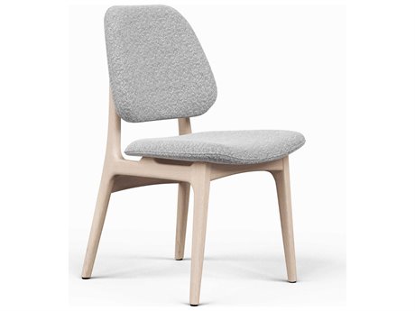 Urbia Modern Brazilian Ariel Side Chair Boucle Crafted Glaze Upholstery Nevoa Frame