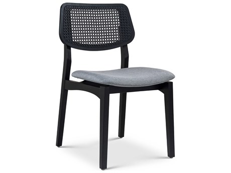 Urbia Modern Brazilian Beth Solid Wood Gray Upholstered Side Dining Chair