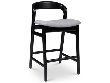 Urbia Modern Brazilian Velma Counter Stool Essence Grey Seat Ebano Frame