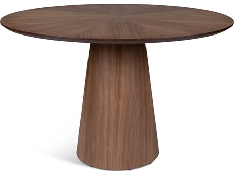 Urbia Modern Brazilian Mona Round Wood Nogueira Dining Table