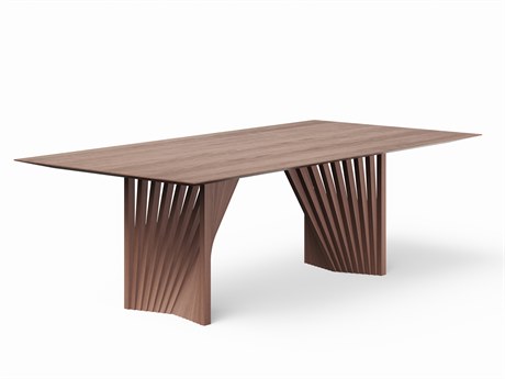 Urbia Modern Brazilian Laguna Rectangular Wood Nogal Dining Table
