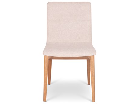 Urbia Modern Brazilian Oak Wood Natural Upholstered Armless Dining Chair