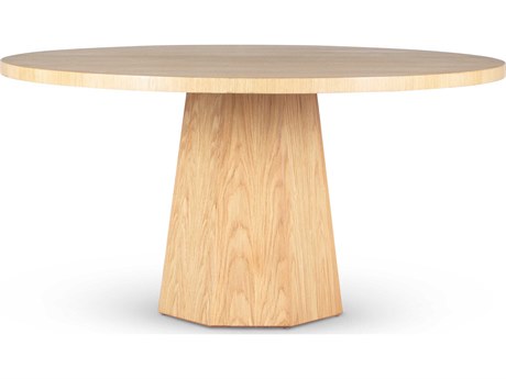Urbia Ie Series Kaia Round Wood White Oak Dining Table