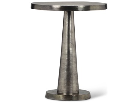 Urbia Elements Clark Round Metal Antique Nickel End Table