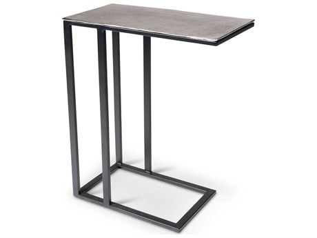 Urbia Elements Tanu Rectangular Metal Vintage Silver End Table