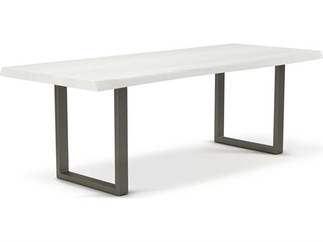 Urbia Brooks Rectangular Wood White Wash Pewter Dining Table