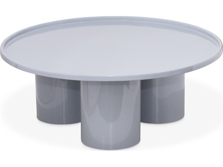 Urbia Eclat Round Metal Pearl Blue Coffee Table