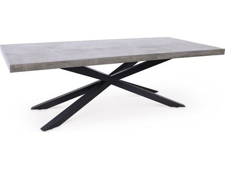 Urbia Mixx Rectangular Concrete Dark Grey Black Hunter Dining Table