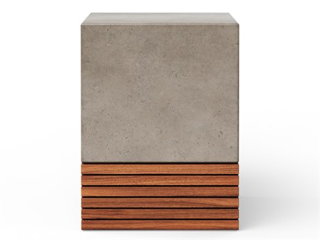 Urbia Stecca Concrete Dark Grey Gray Accent Stool