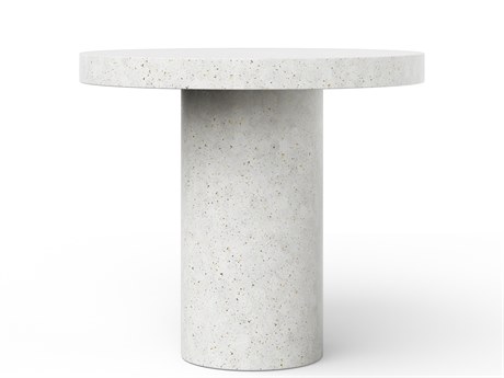 Urbia Outdoor Mixx Ivory Terrazzo Concrete Round Bar Table