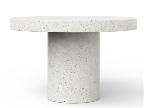 Urbia Outdoor Mixx Ivory Terrazzo Concrete Round Dining Table