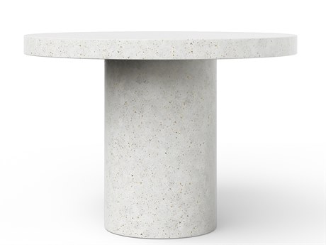 Urbia Outdoor Mixx Ivory Terrazzo Concrete Round Bar Table