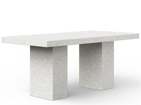 Urbia Outdoor Mixx Ivory Terrazzo Concrete Rectangular Bar Table