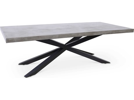 Urbia Outdoor Mixx Dark Grey Black Concrete Rectangular Dining Table