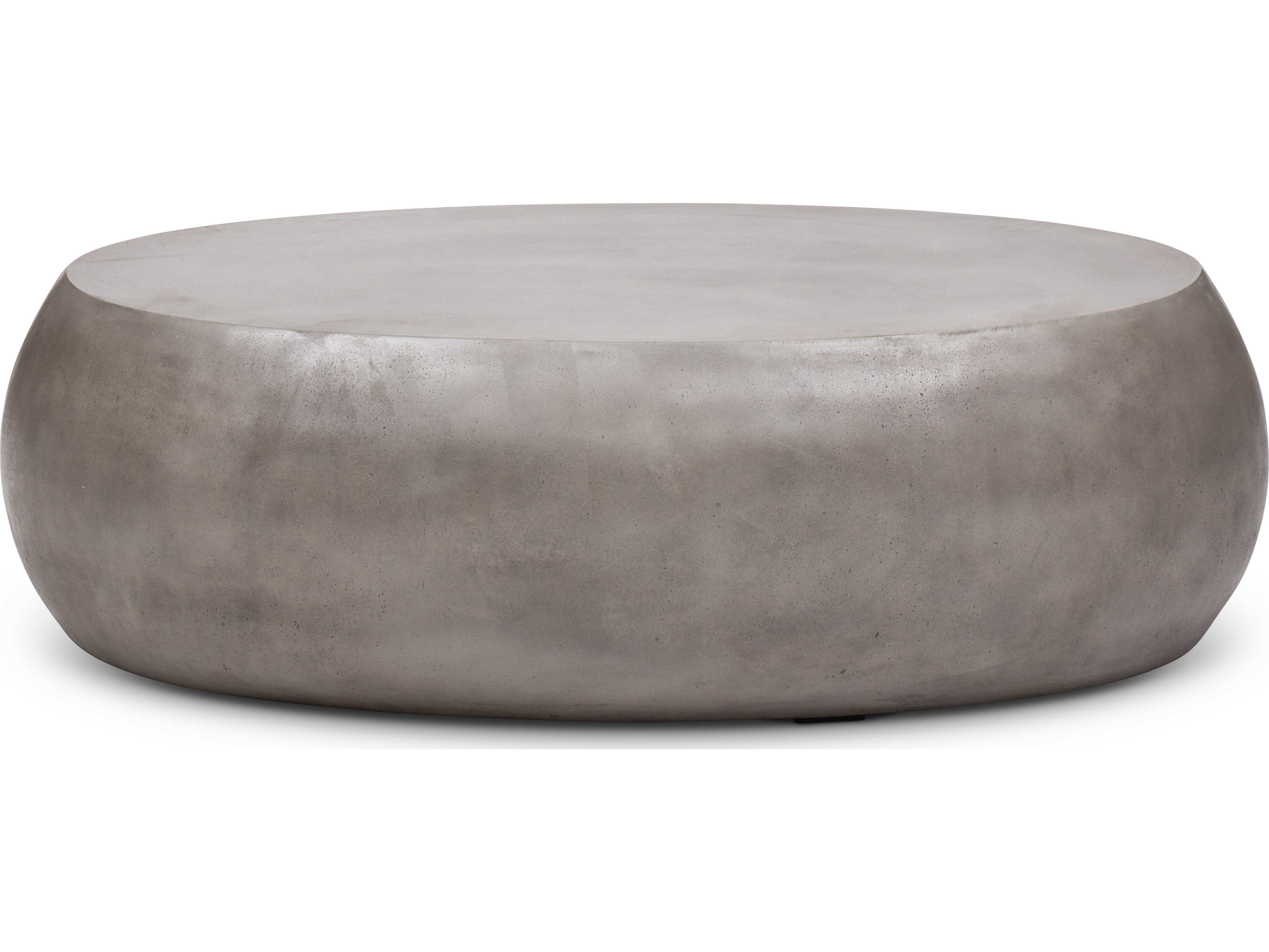 Urbia Outdoor Pebble Dark Grey 55'' Wide Concrete Oval Coffee Table