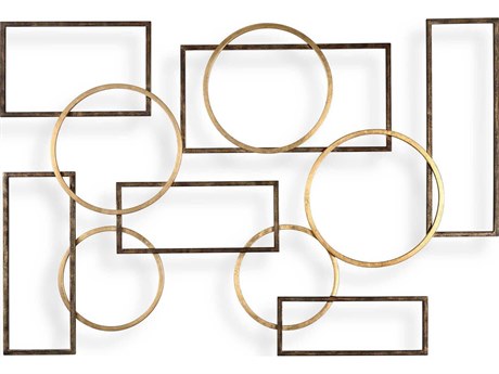 Uttermost Elias Brushed Bronze & Gold Leaf Wall Art
