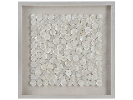 Uttermost Roxas Capiz Shells Shimmer / Brushed Silver Shadow Box