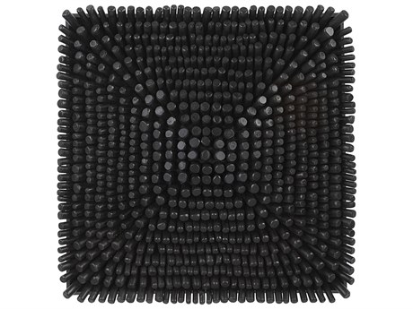 Uttermost Portside Satin Black Wood Wall Panel