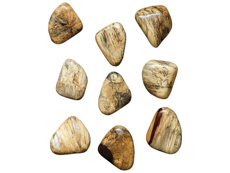 Uttermost Pebbles Blonde Wood 3D Wall Art Set of 9